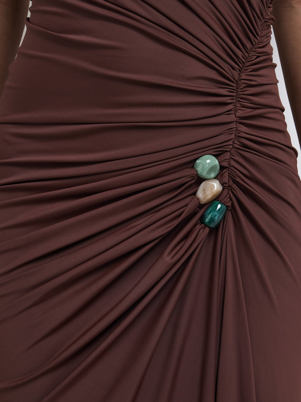 Asymmetric Off Shoulder Draped Formal Long Dress