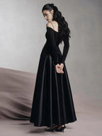 Spaghetti Strap Off Shoulder Long Sleeve Multi Gold Hardware Ruched Tiered Flared Maxi Gown