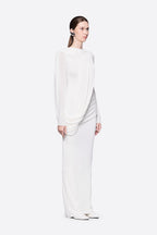 Diagonal Draped Ruched Waist Slim Fit Long Formal Dress