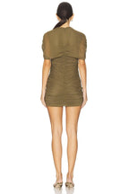 Asymmetric Wrap Mesh Bodycon Short Dress - MAYMOONLY