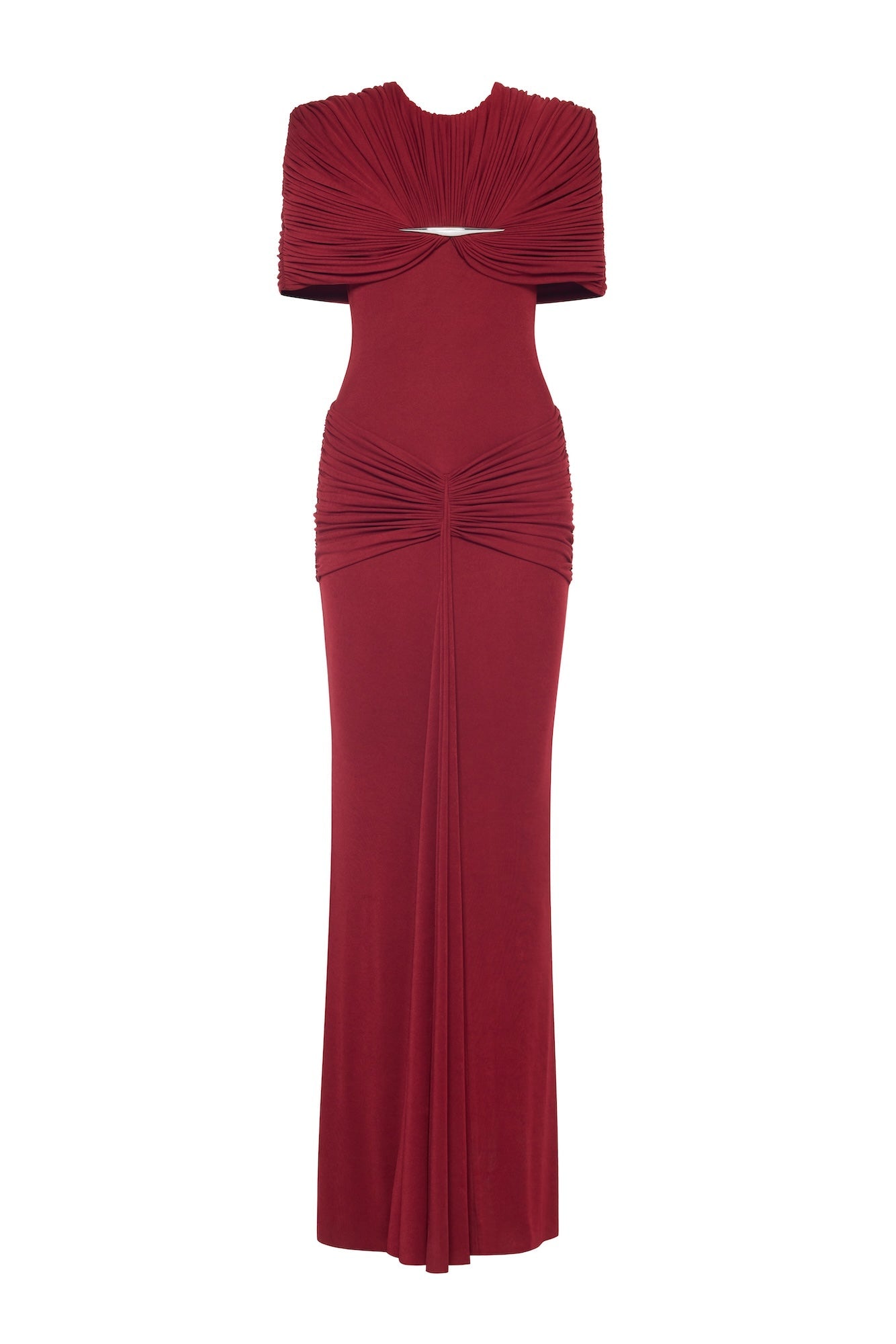 Draped Pleat Red Carpet Mermaid Dress - MAYMOONLY
