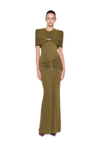 Draped Pleat Red Carpet Mermaid Dress - MAYMOONLY