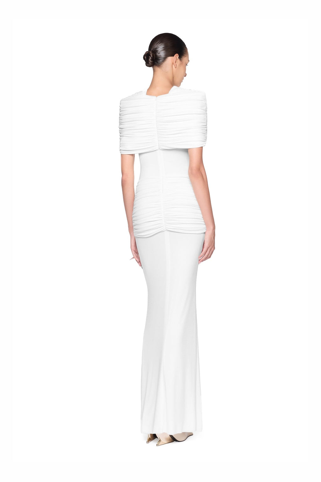 Draped Pleat Red Carpet Mermaid Dress - MAYMOONLY