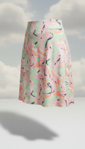 Cotton Blend Short Skirt