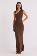 Sleeveless Side Slit Bodycon Stretch Long Dres - MAYMOONLY